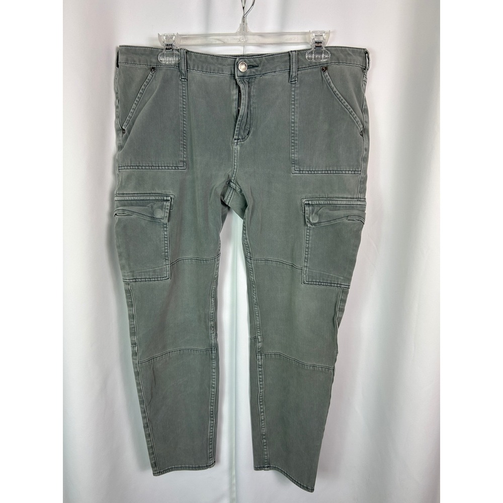 Silver Jeans Co Skinny Cargo Grey Solid Utility Pants Gorpcore W34/L29